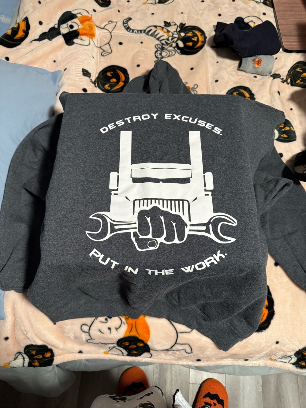 Destroy Excuses 'Put In The Work' Dark Gray Hoodie